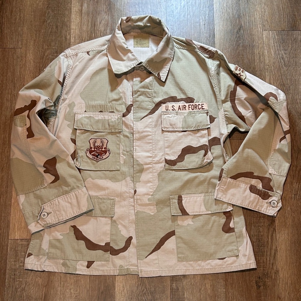 Vintage 1997 US Air Force Senior Airman Desert Camo Combat Jacket USCENTAF